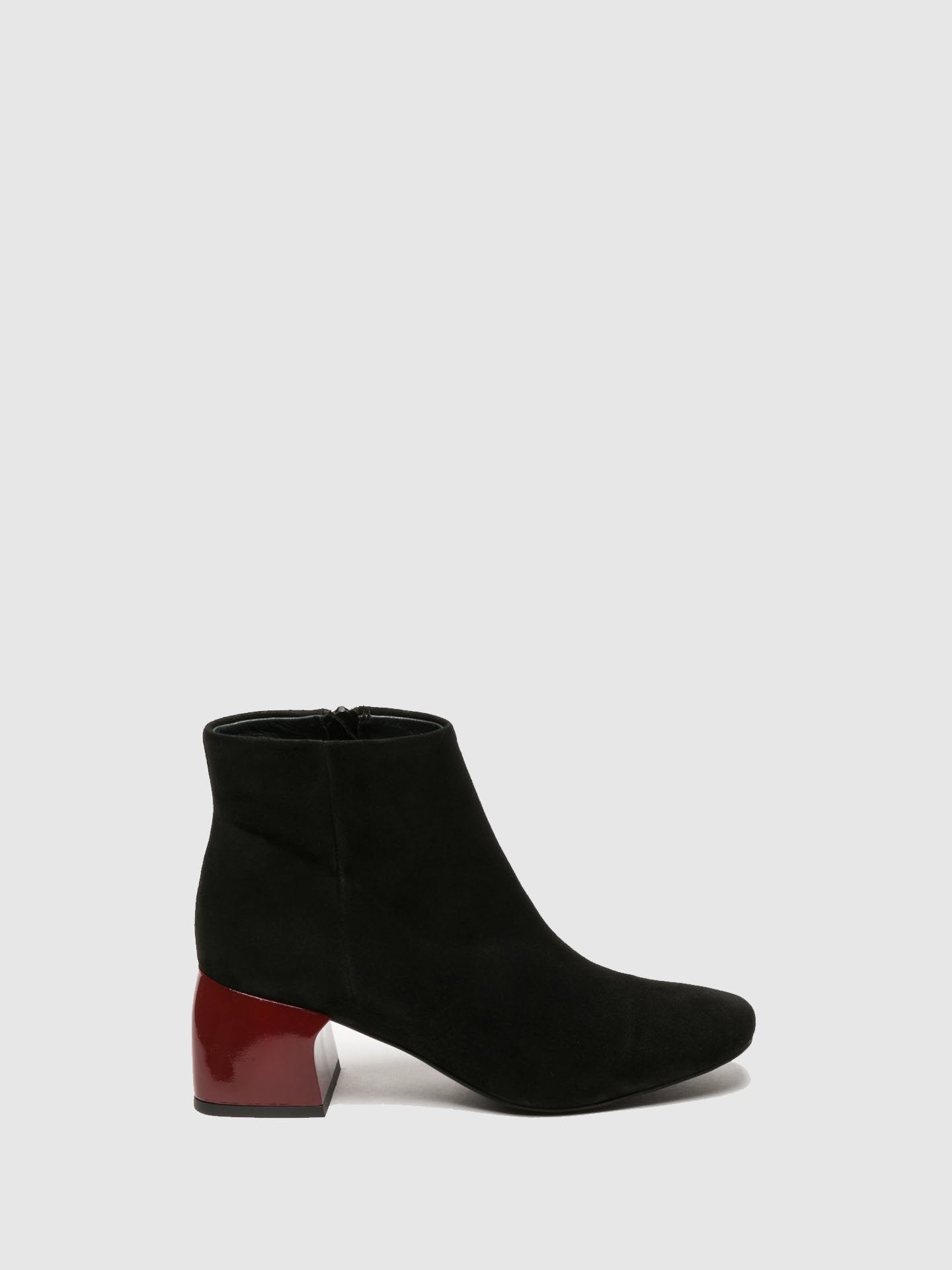 Foreva Black Zip Up Ankle Boots
